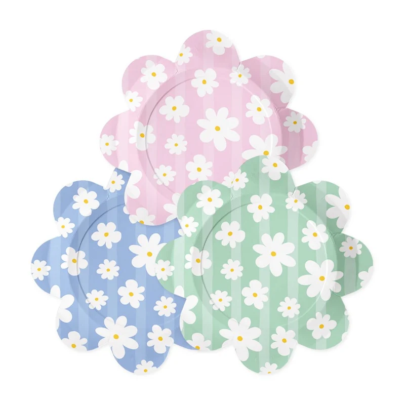 Bloemen Borden Madeliefjes 23cm 8st