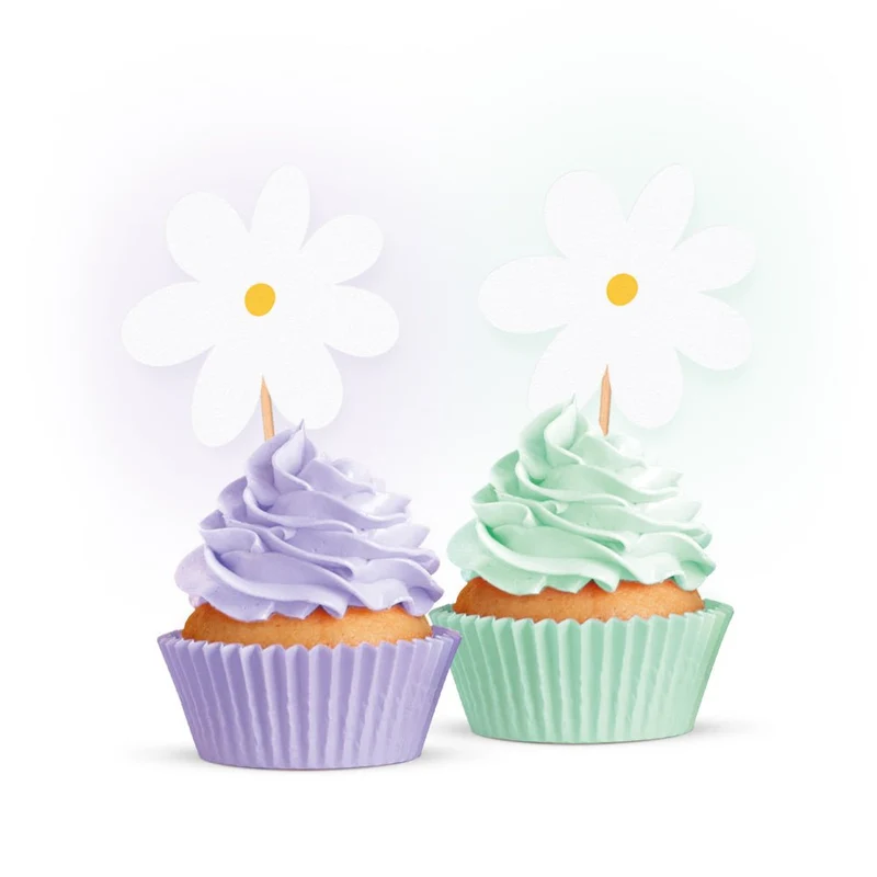 Bloemen Cocktailprikkers Madeliefjes 12st