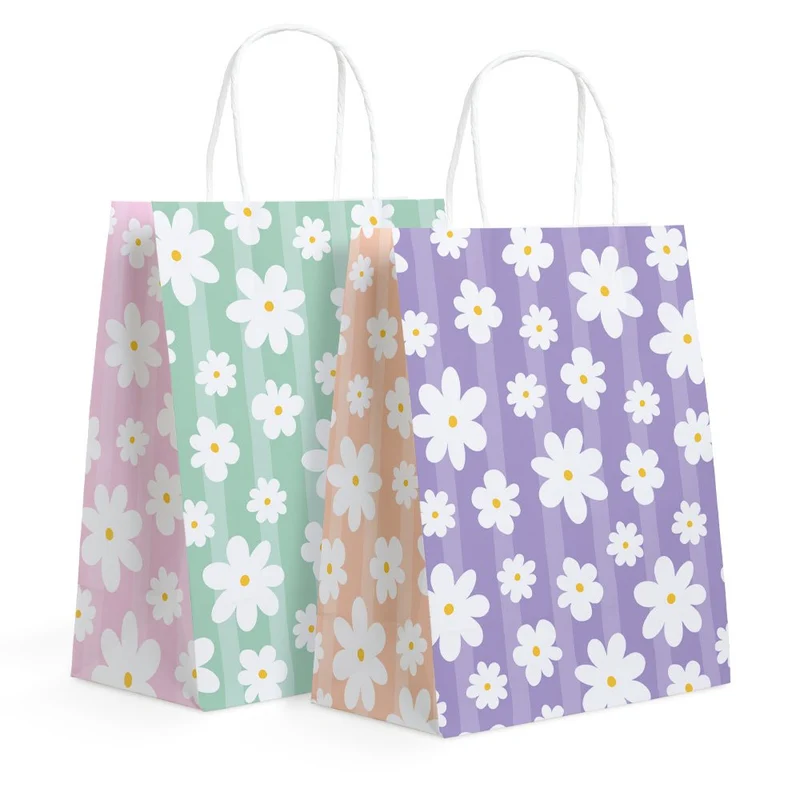 Cadeautasje Madeliefjes 21cm 6 delig