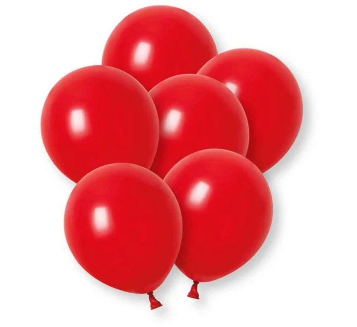Rode Ballonnen Latex Basic 30cm 10st