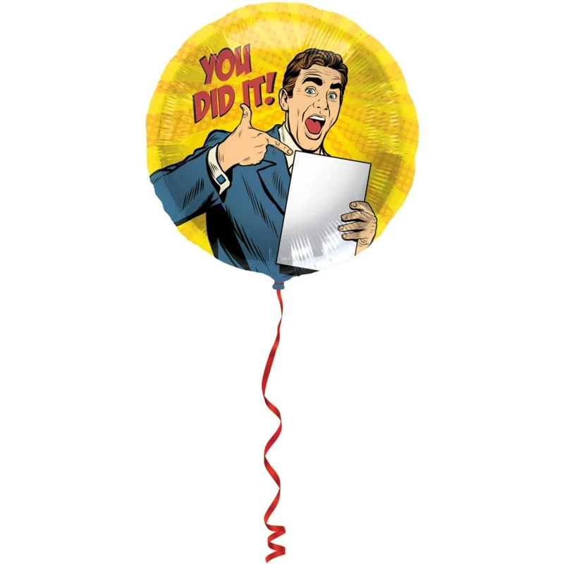 You Did It Helium Ballon Gekleurd Leeg 45cm