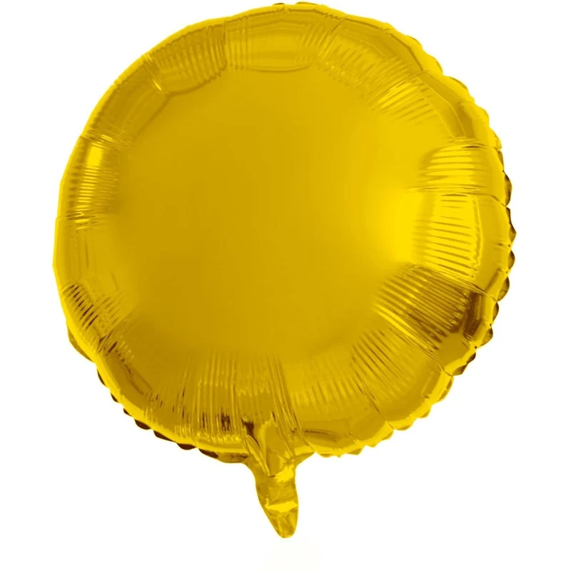 Gouden Helium Ballon Glans Rond Leeg 45cm