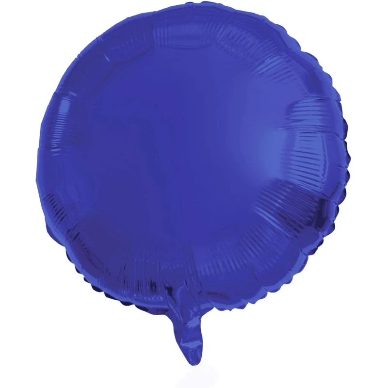 Donkerblauwe Helium Ballon Rond Leeg 45cm
