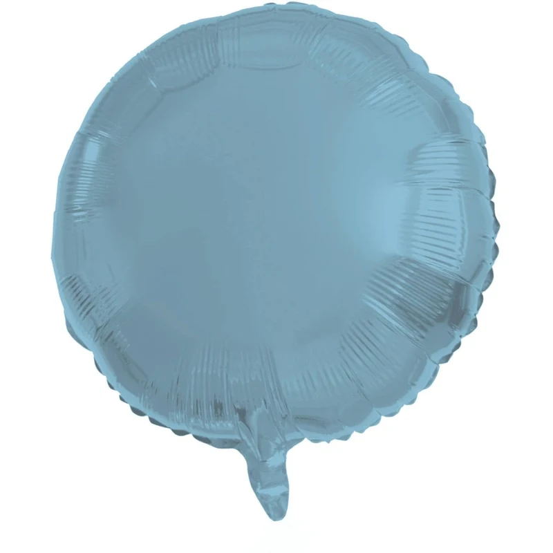 Lichtblauwe Helium Ballon Rond Leeg 45cm