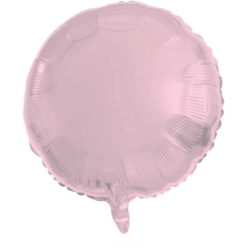 Lichtroze Helium Ballon Pastel Rond Leeg 45cm