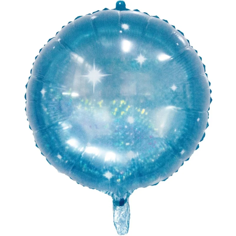 Blauwe Helium Ballon Galactic Aqua Leeg 45cm
