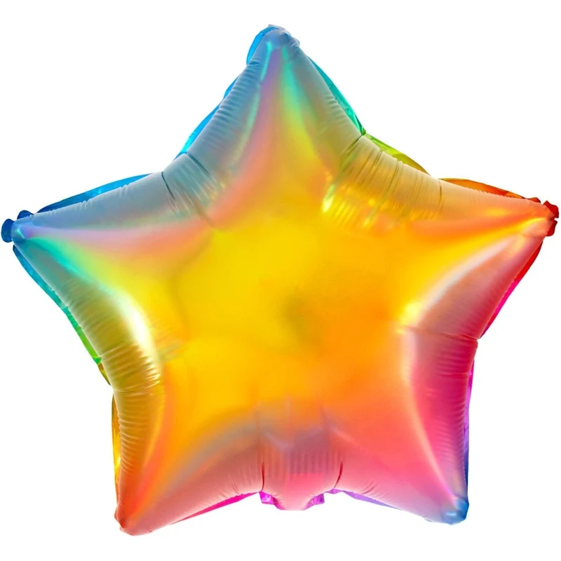 Ster Helium Ballon Regenboog Leeg 45cm