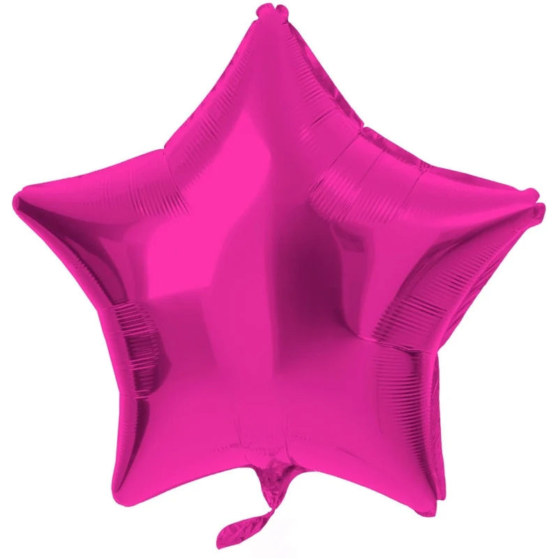 Ster Helium Ballon Fuchsia Leeg 45cm