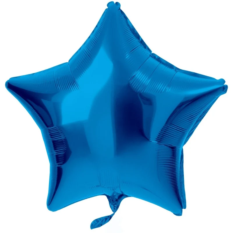Ster Helium Ballon Blauw Leeg 45cm