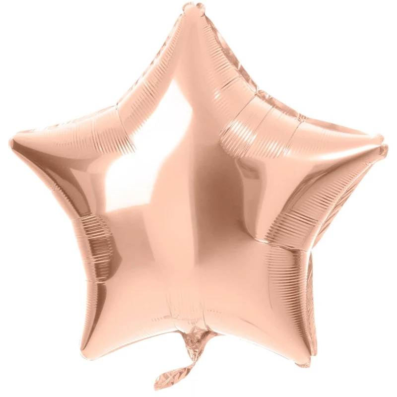 Ster Helium Ballon Rose Goud Glans Leeg 45cm