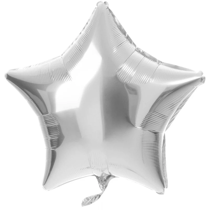 Ster Helium Ballon Zilver Glans Leeg 45cm
