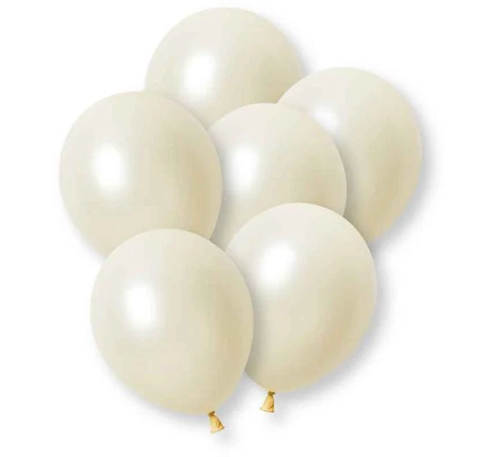 Ivoorkleurige Ballonnen Latex 30cm 8st