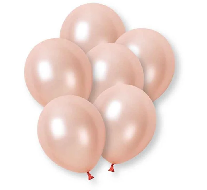 Rose Gouden Ballonnen Basic Latex 30cm 8st