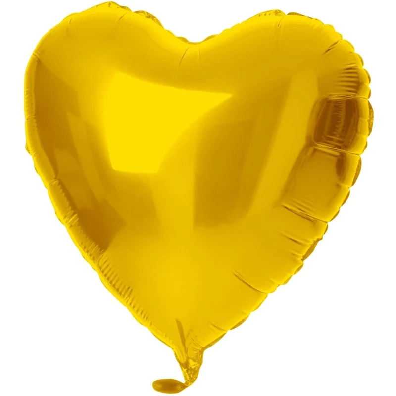 Hart Helium Ballon Goud Glans Leeg 45cm