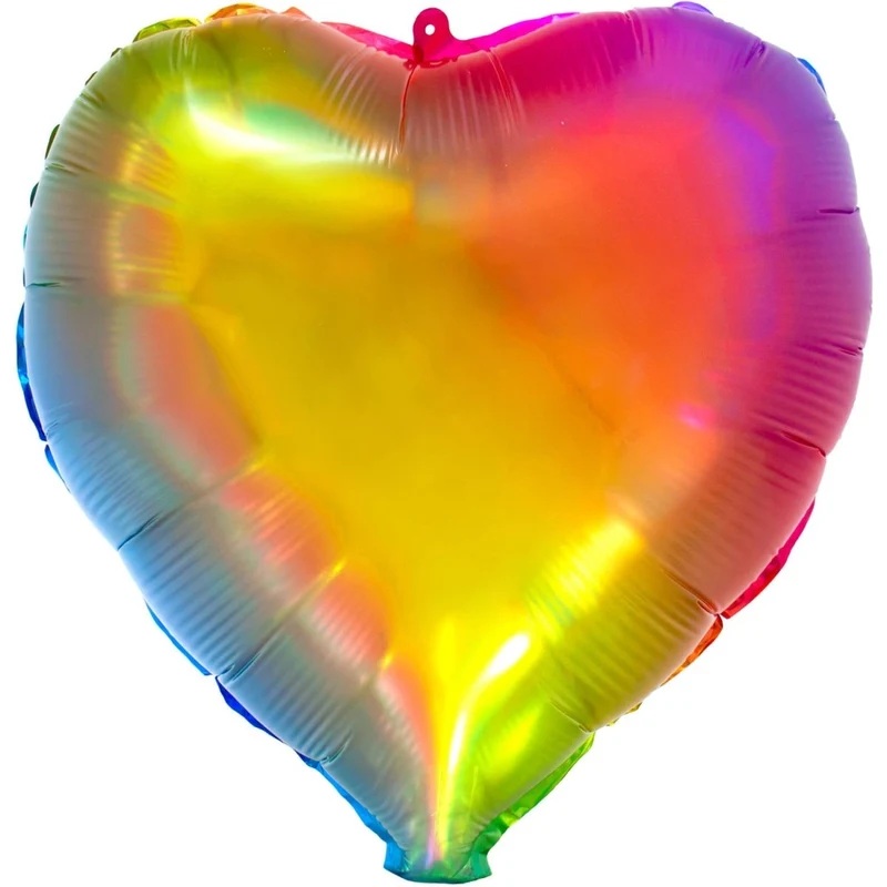 Hart Helium Ballon Regenboog Yummy Gummy 45cm