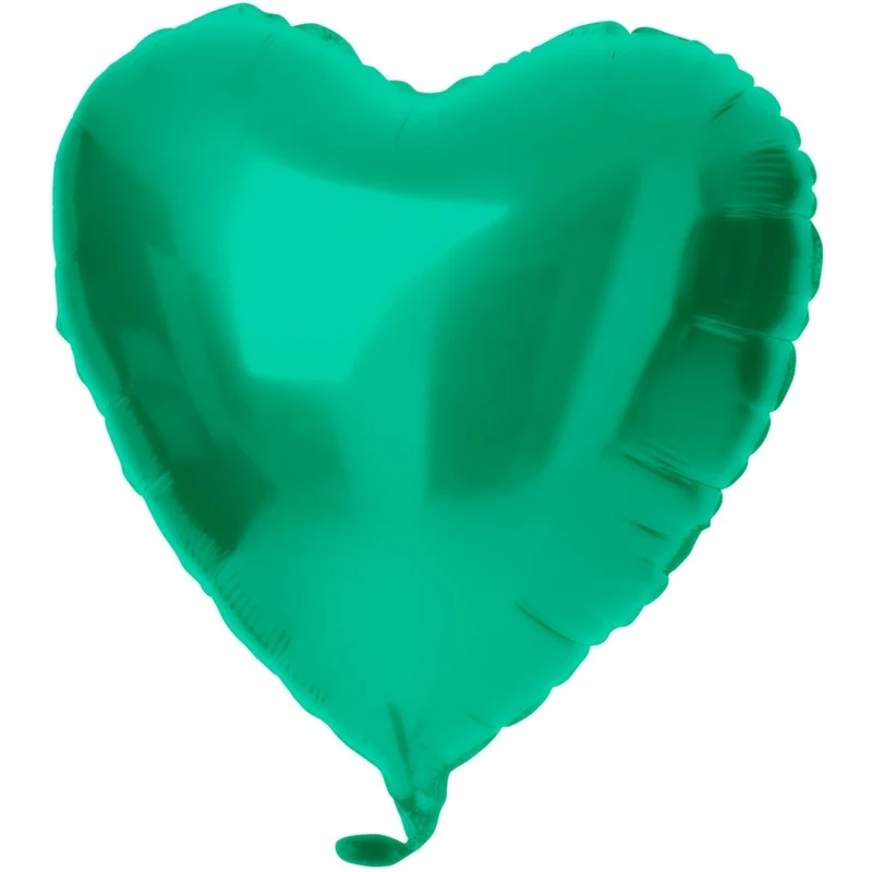 Hart Helium Ballon Groen Metallic Mat Leeg 45cm