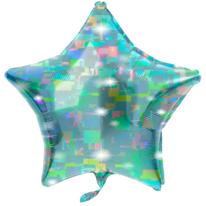 Ster Helium Ballon Galactic Aqua Leeg 45cm