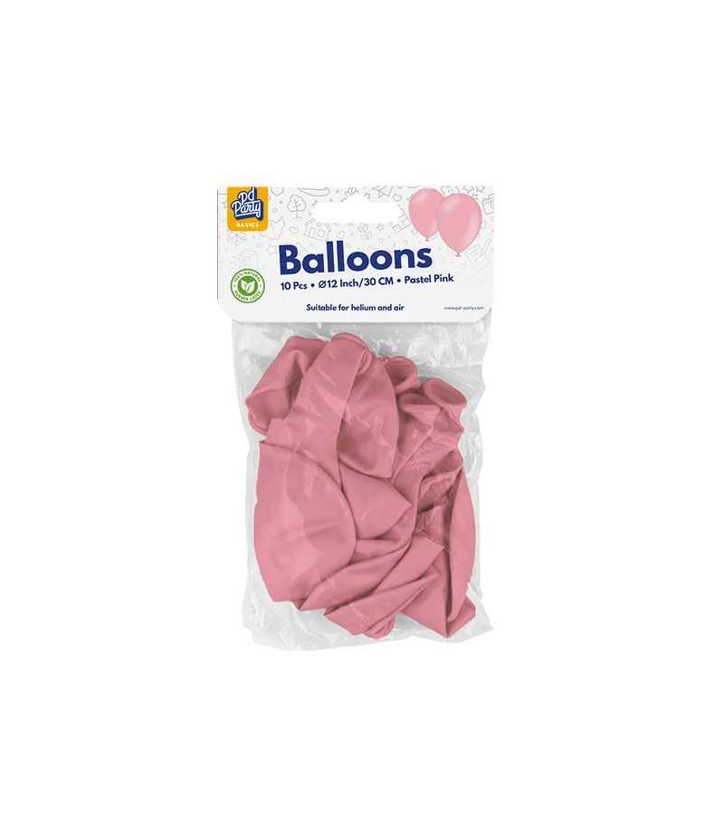 Roze Ballonnen Pastel 30cm 10st