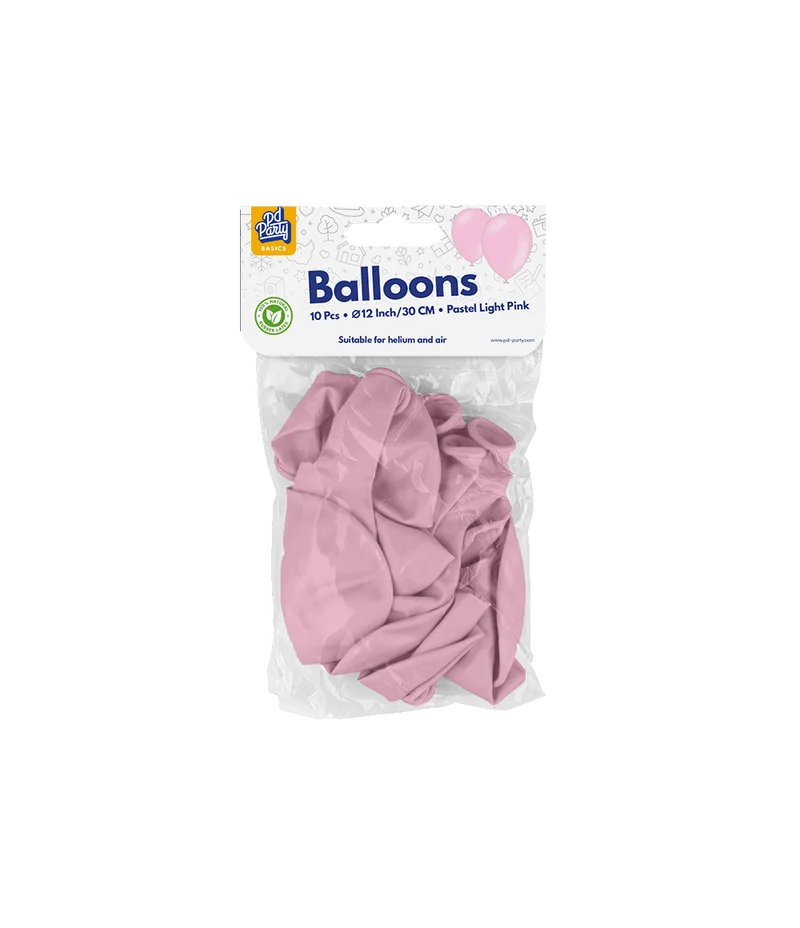 Lichtroze Ballonnen Pastel 30cm 10st