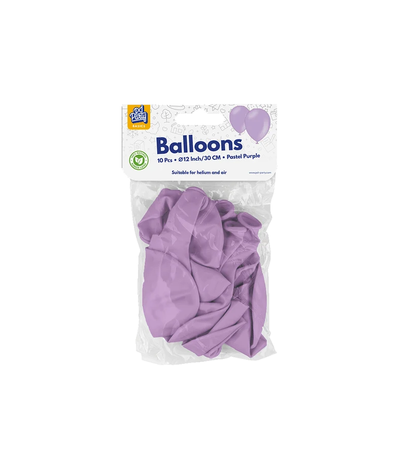 Paarse Ballonnen Pastel 30cm 10st