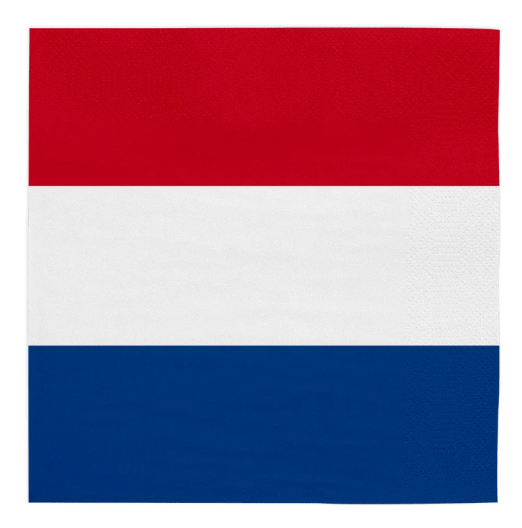 Nederland Servetten Rood Wit Blauw 3 Laags 33cm 20st