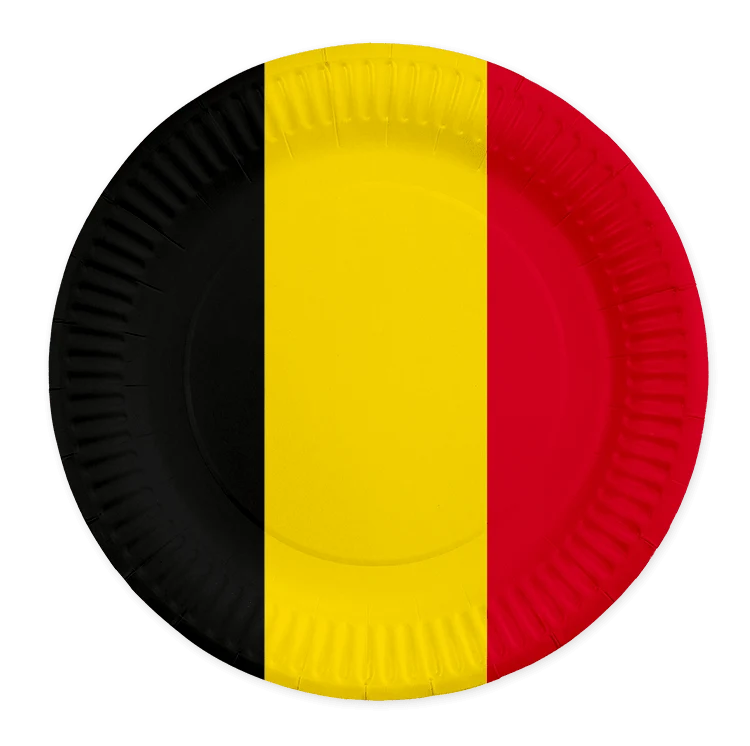 Belgie Borden Zwart Geel Rood 23cm 8st