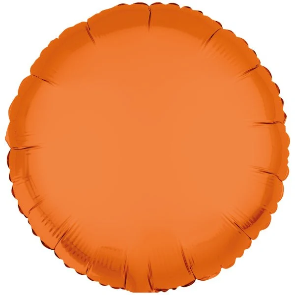 Neon Oranje Cijfer Ballon Rond Leeg 43cm