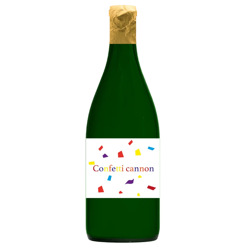 Gekleurde Confetti Kanon Fles 28cm