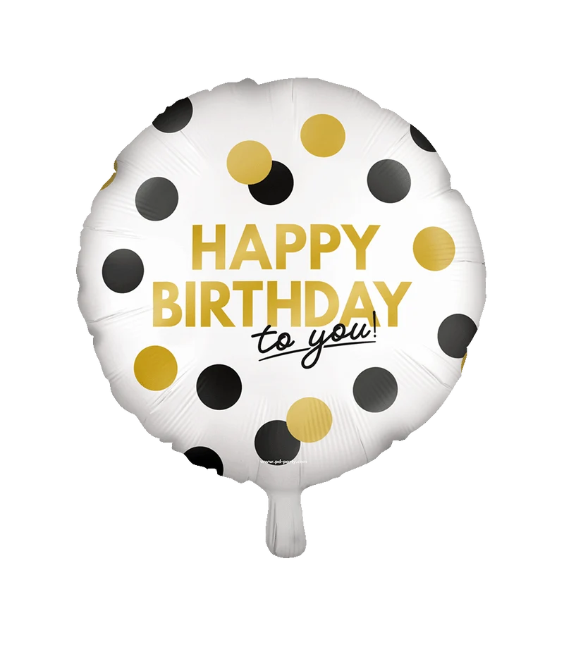 Happy Birthday Helium Ballon Stippen Leeg 46cm
