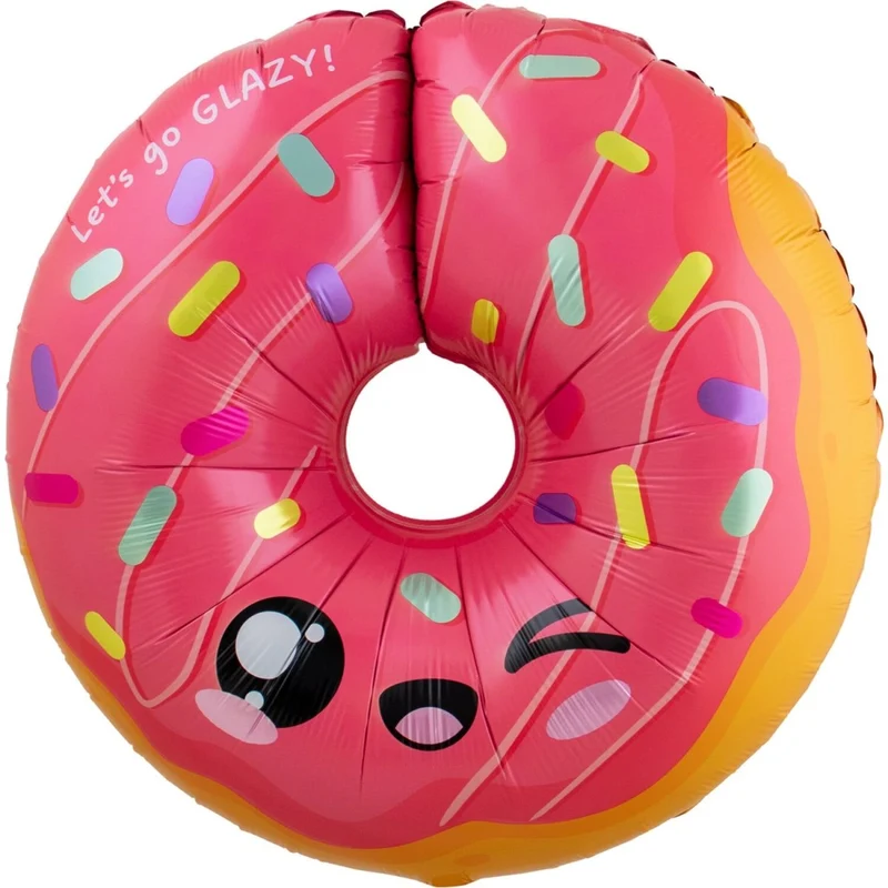 Kawaii Folie Ballon Donut Leeg 60cm