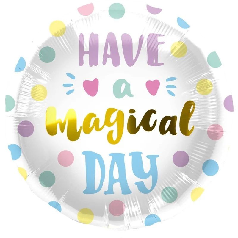 Gekleurde Helium Ballon Have A Magical Day Leeg 45cm