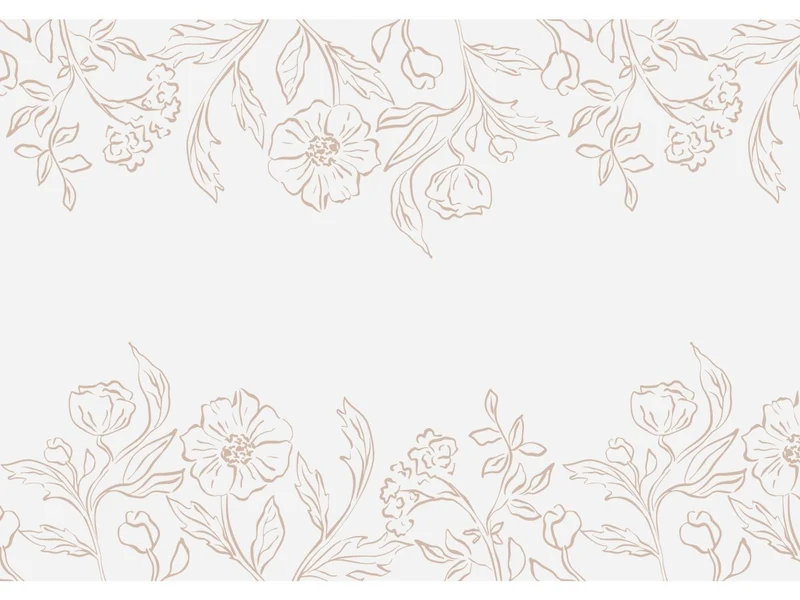 Bloemen Tafelloper Beige 5m