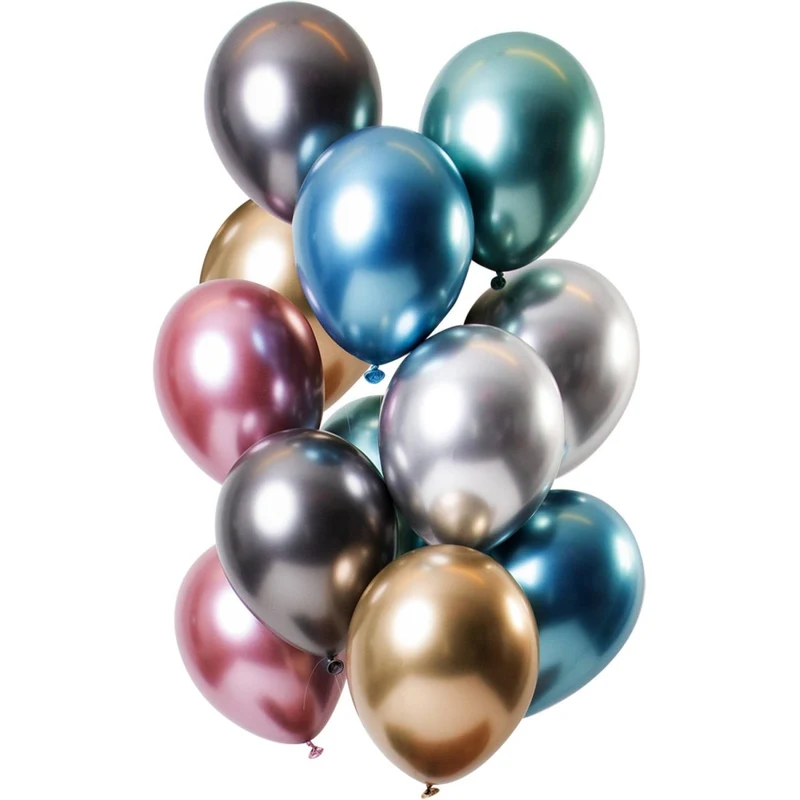Gekleurde Ballonnen Mirror Effect 33cm 12st