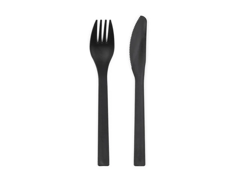 Zwarte Bestek 18cm 12 delig
