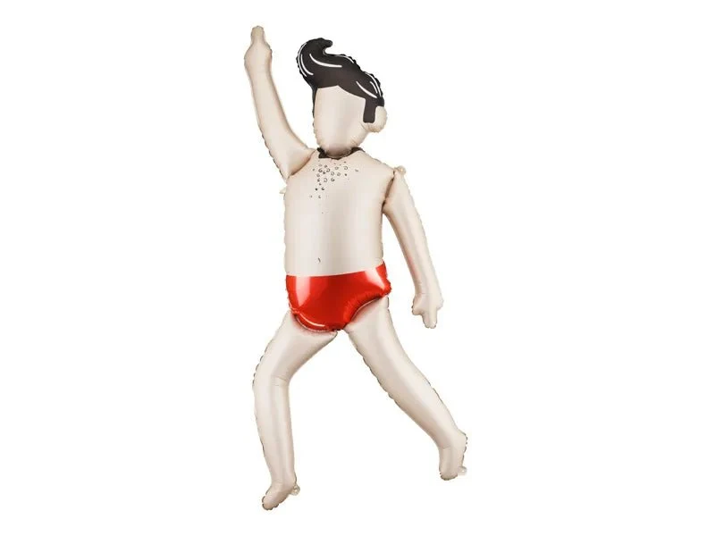 Beige Folie Ballon Man Leeg 1,58m