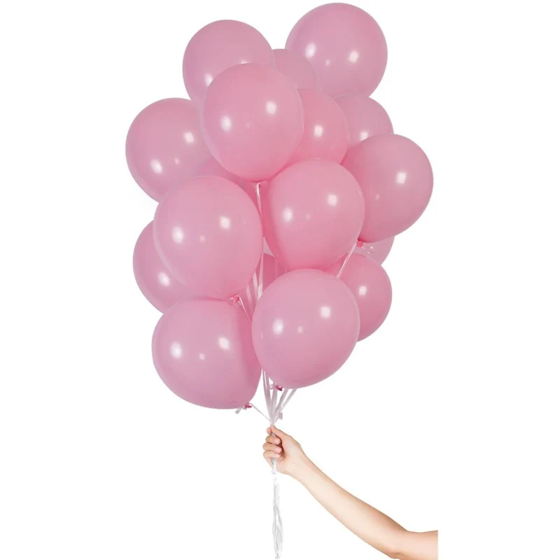 Lichtroze Ballonnen Met Lint 23cm 30st