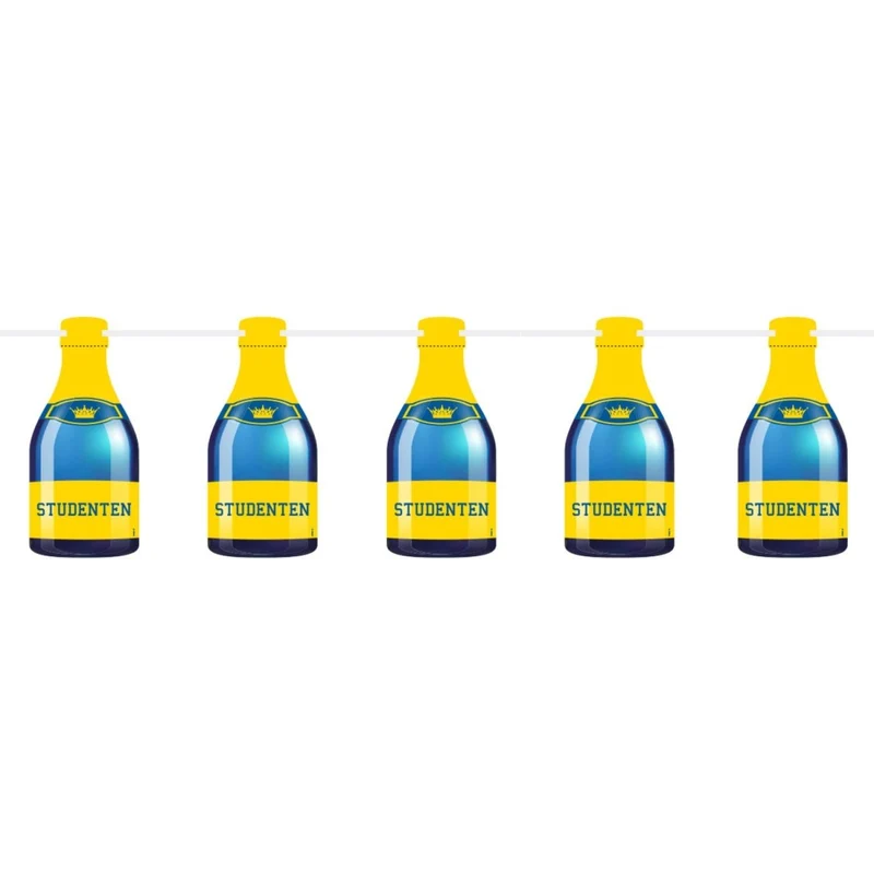 Champagne Fles Slinger Blauw Geel 6m