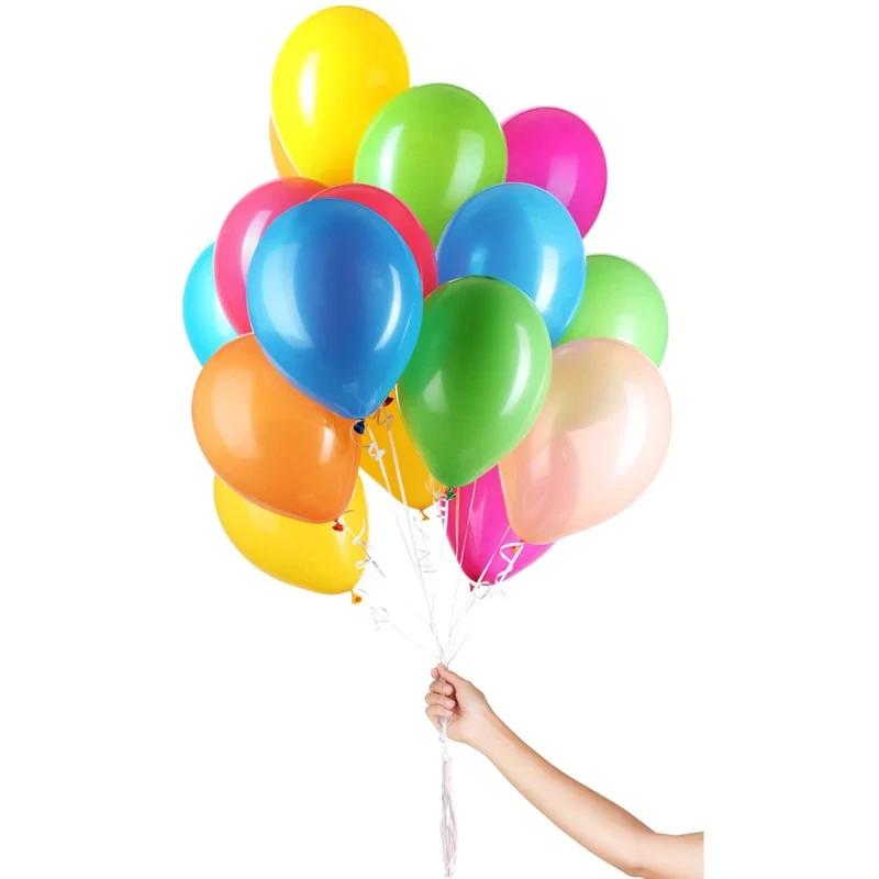 Gekleurde Ballonnen Met Lint 23cm 30st
