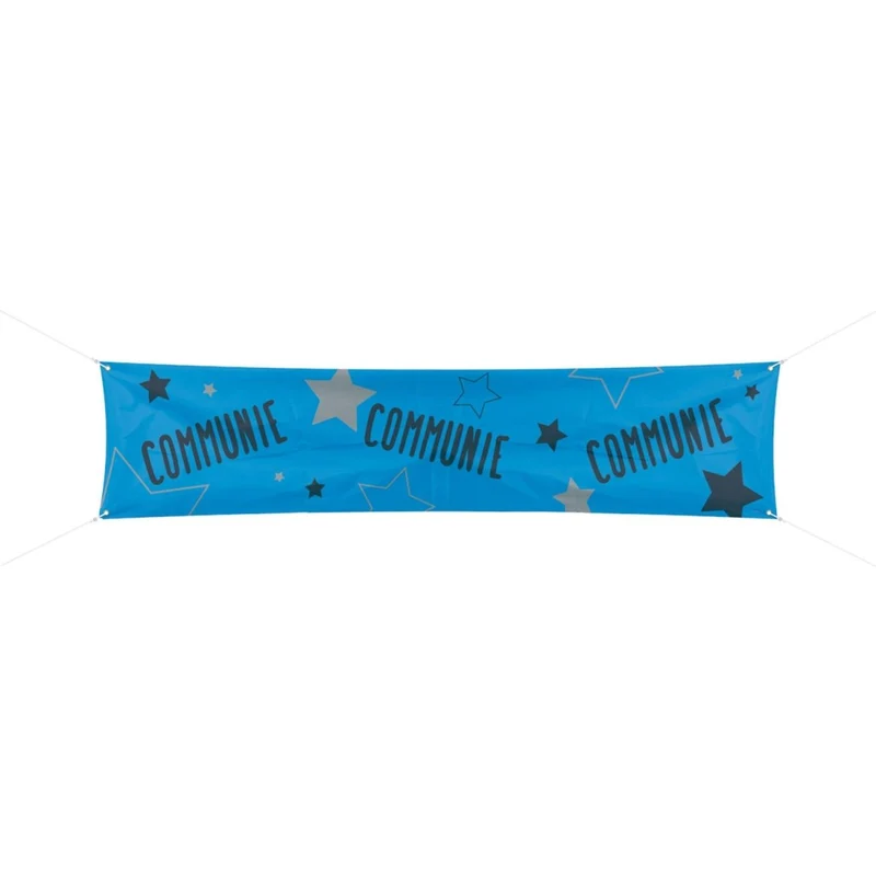 Communie Banner Blauw 1,8m