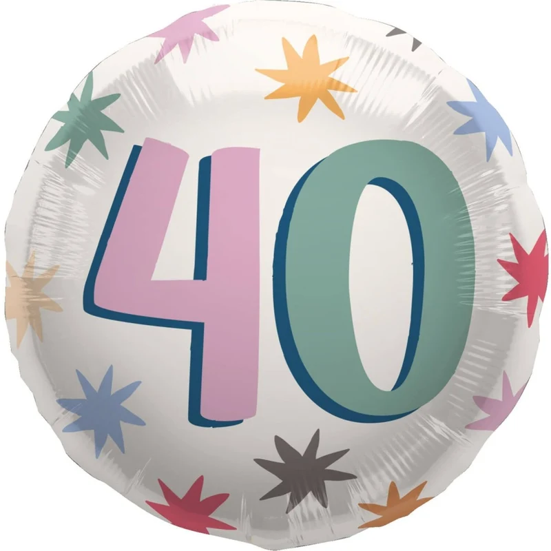 40 Jaar Helium Ballon Leeg 45cm