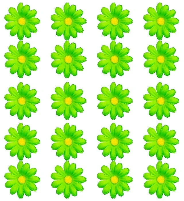 Set Van 20 Decoratieve Groene Bloemen