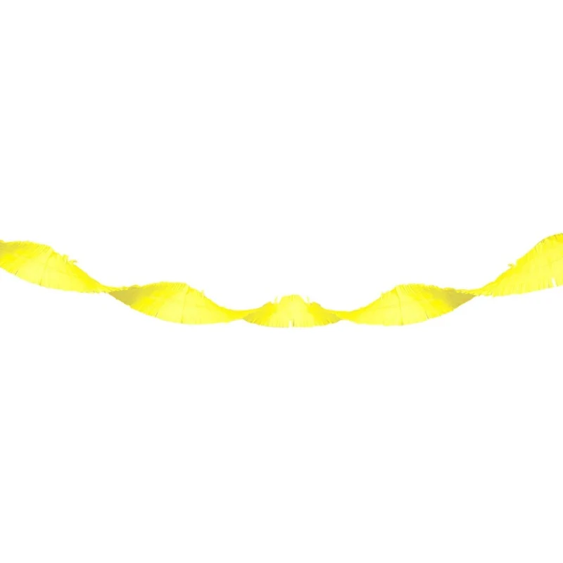 Neon geel Crepe Papier Slinger - 18 meter
