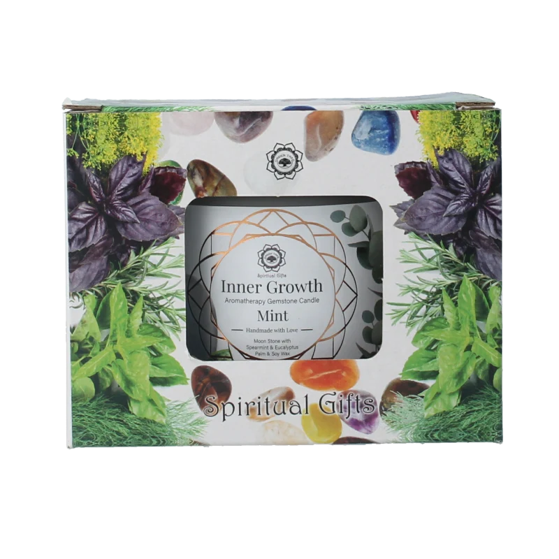 Green Tree Gemstone candle inner growth mint 256 gram