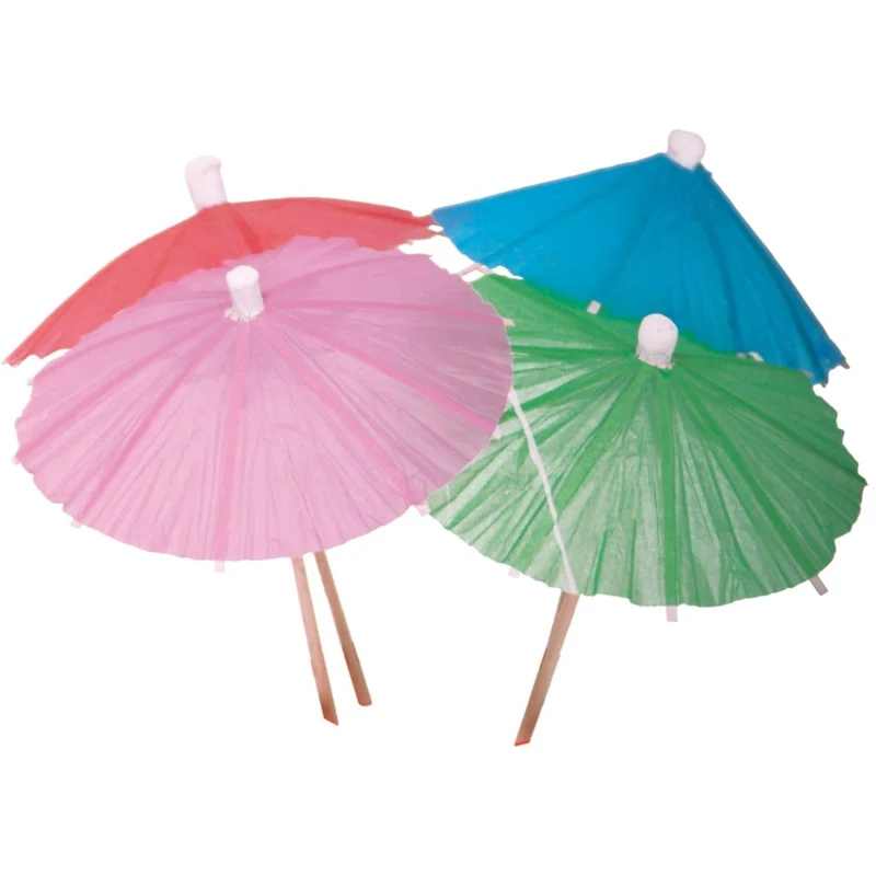 Gekleurde Cocktailprikkers Parasol 15st
