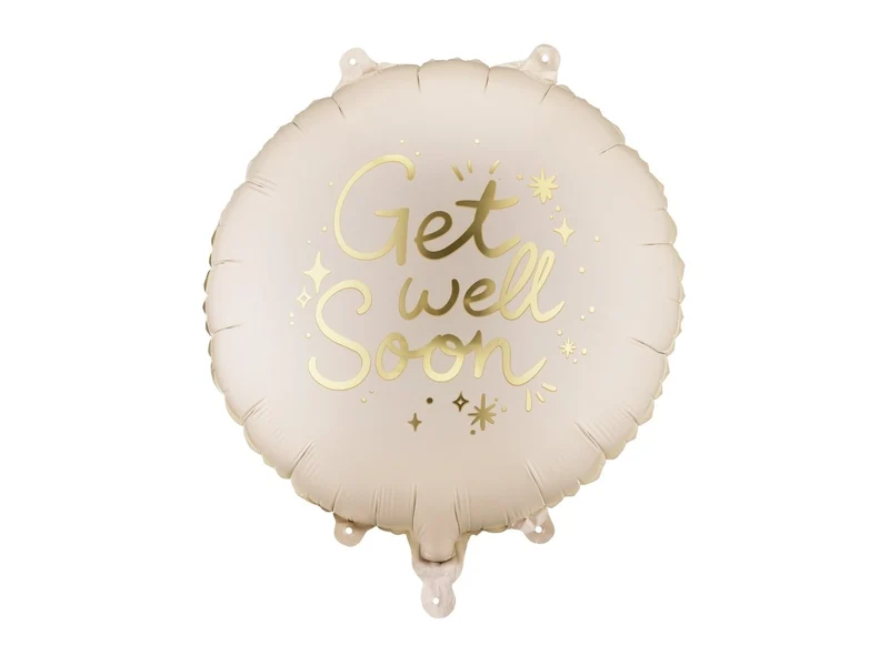 Get Well Soon Helium Ballon Beige Leeg 35cm