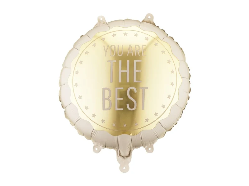 Beige Helium Ballon You Are The Best Leeg 35cm