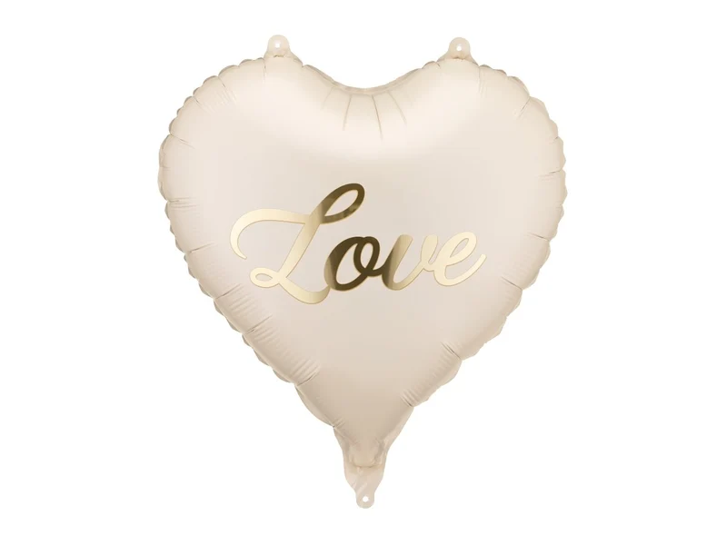 Hartjes Helium Ballon Beige Love Leeg 35cm