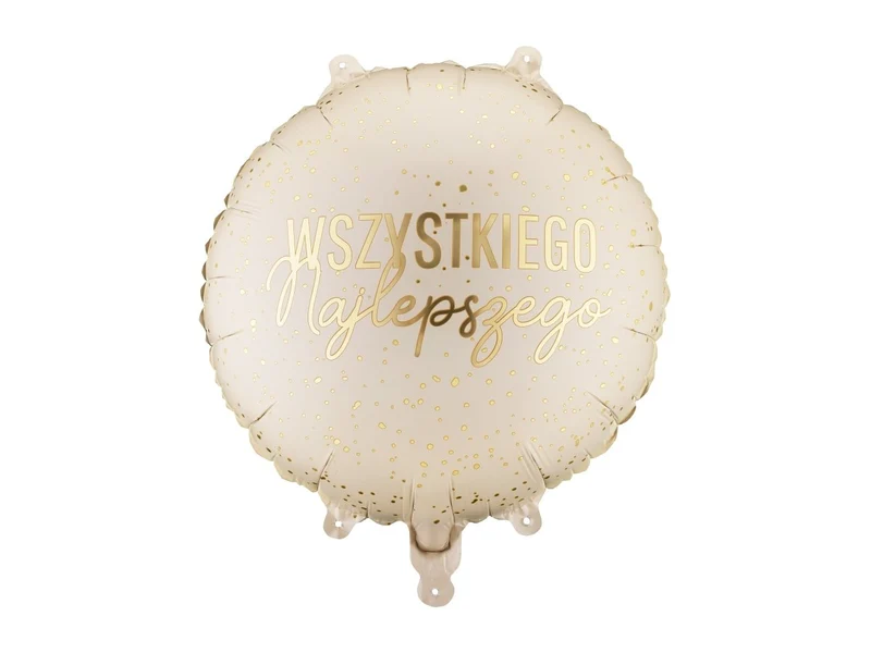 Beige Helium Ballon Wszystkiego Najlepszego Leeg 35cm