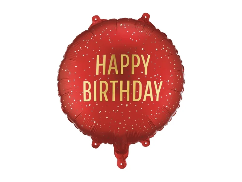 Happy Birthday Helium Ballon Rood Leeg 35cm