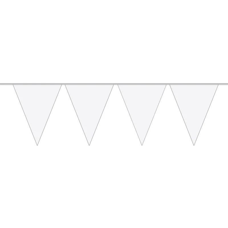 Witte Mini Vlaggenlijn - 3 meter